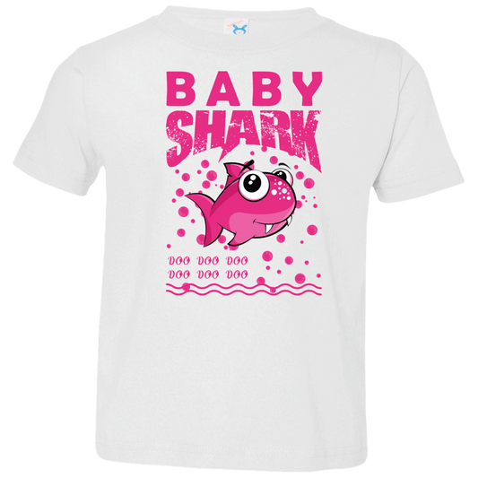 Baby Shark Toddler Tee (Pink Shark)